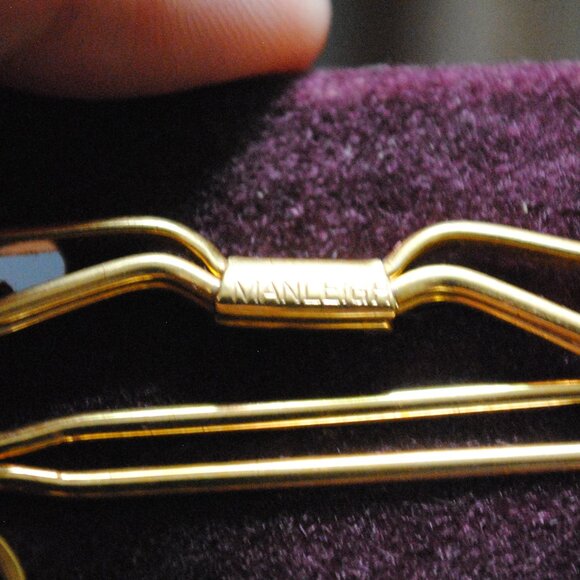 Vintage Manleigh Tie Clip & Collar Bar Clip Set with Original Box - Picture 14 of 15